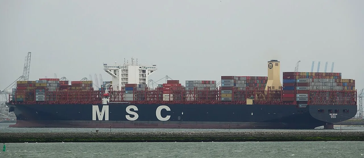 MSC Mirjam at Europoort, July 2017.