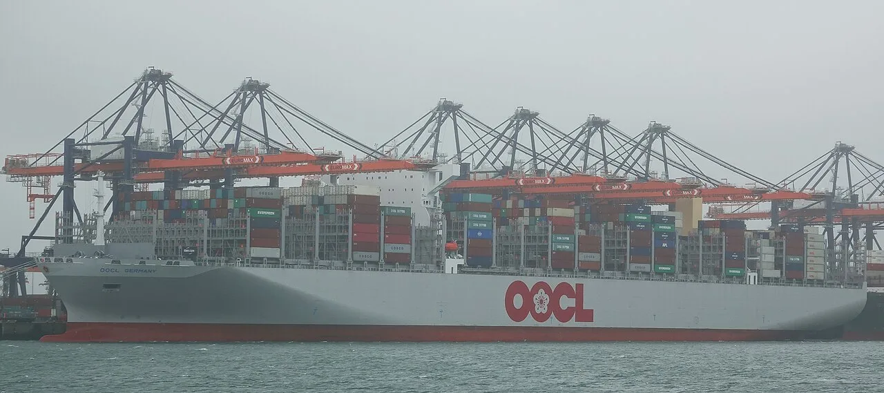 OOCL Germany at the Euromax terminal, Rotterdam, October 2017.
