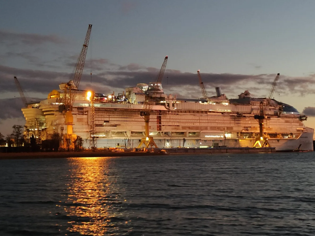 Star of the Seas under construction at Meyer Turku, November 2024.